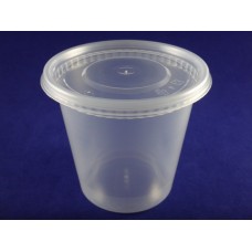 C-116-24 PP Round Deli Clear Container w/ PP Clear Lid